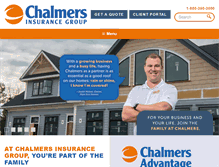 Tablet Screenshot of chalmersinsurancegroup.com